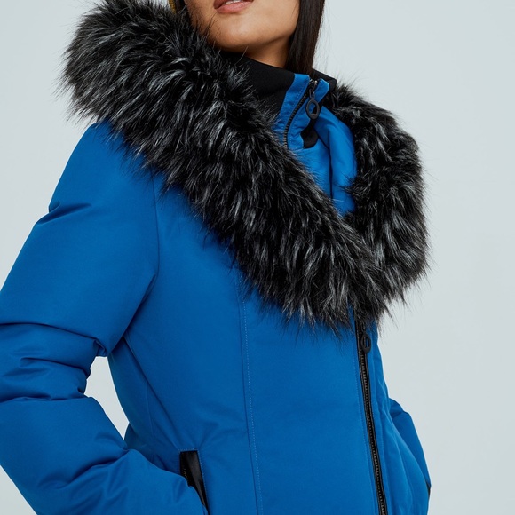 NOIZE Blue & Black Parka Winter Jacket Coat Size XS - Picture 5 of 11